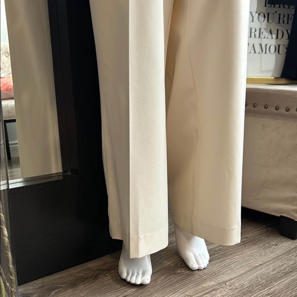 Jaclyn Smith, Cream Wide Leg pants with Sophisticated Silhouette. In size 18 - Picture 6 of 13